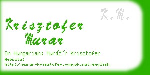 krisztofer murar business card